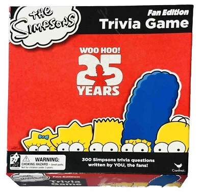 The Simpsons Fan Edition 25th Anniversary Trivia Board Game Complete - Image 1 of 4