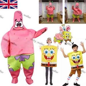 Book Week:SpongeBob SpongeBob Cosplay for Adults and Kids Party Gigs Bodysuit-UK - Picture 1 of 14