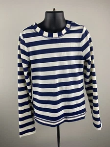 Hanna Andersson Navy And White Rash Guard Swim Top Size 8 - Picture 1 of 4