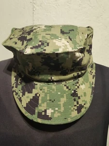 US NAVY CAP WORKING TYPE III CAP WOODLAND DIGITAL CAMO HAT SIZE 7 1/8 - Picture 1 of 6