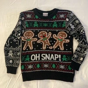 Kids Holiday Sweater 'Oh Snap' size S - Picture 1 of 3
