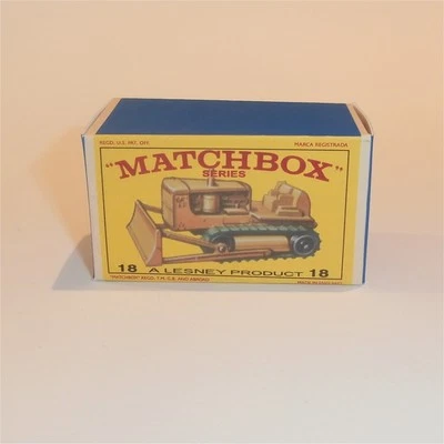 Matchbox Lesney 18d Caterpillar Bulldozer E Style Repro Box - Image 1 of 4