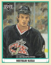 2002-03 UD Artistic Impressions Retrospective #R27 Rostislav Klesla