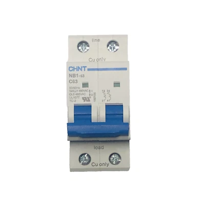 CHNIT CHNT MINIATURE CIRCUT BREAKER NB1-C63-2P