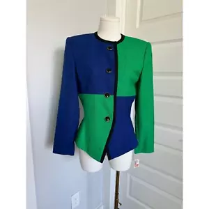 Kasper For ASL Blazer Size 6 Vintage Suit Jacket Suit Separates Executive NWT - Picture 1 of 8