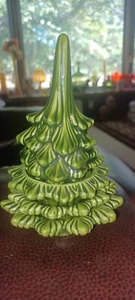 Vintage 5,5" Perfekter Keramik Weihnachtsbaum mit Feuerzeug Aschenbecher Set 4 Stück  - Bild 1 von 9