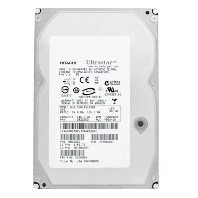 Hard Drive HITACHI HUS153014VLS300 146GB SAS 15,000RPM 3.5" Inch - Image 1 of 4