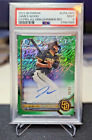 2022 Bowman 1st Chrome Green Shimmer Refractor #/99 James Wood RC Auto PSA 9