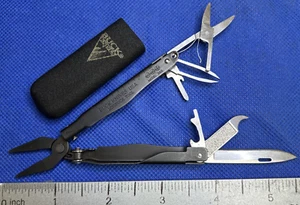 Buck Knives Minibuck Tool Model 350 USA Black Oxide Multi-tool EXLUC W/Sheath - Picture 1 of 24