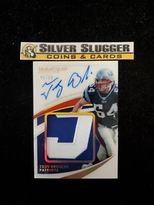 2022 Tedy Bruschi Panini Immaculate Jersey Patch Auto Gold Holo #1/10 First/Last - Picture 1 of 2
