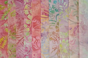 Indonesian Batik Fat Quarter Packs x 10 Pieces - 100% Cotton - 50 x 50cm each - Picture 1 of 15