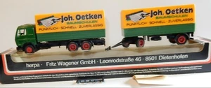 Herpa Ho 1/87 Truck MB Mercedes + Trailer Joh. Oetken Baumschulen IN Box - Picture 1 of 5