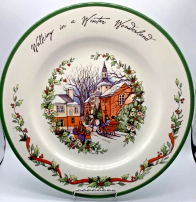 "Plato de cena paseo en trineo Susan Winget Winter Wonderland, Navidad 11,5""" Foto 1 de 4