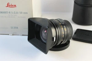 Leica Elmarit-R 19mm f/2.8 Lens Version II V2 #11258 w/Case Box Hood Ex Rare - Picture 1 of 11