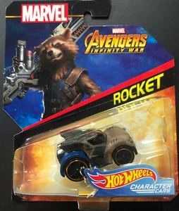 Coche de personaje diecast HOTWHEELS - MARVEL AVENGERS INFINITY WAR - cohete - Imagen 1 de 2