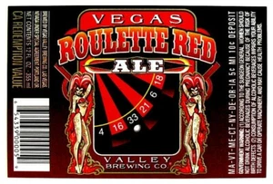 Vegas Valley Brewing ROULETTE RED ALE Bier Etikett NV  - Bild 1 von 1