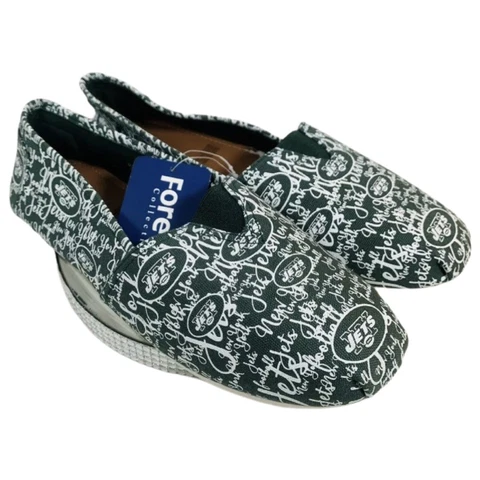 New York Jets Ladies Canvas Script Sign Shoes Slippers Espadrilles   XL Size 11 Cover
