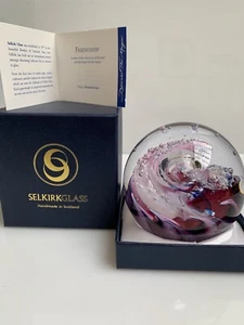 Friendship Selkirk Glass Paperweight Original Box - Certificate - Engraved - Picture 1 of 3