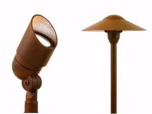 LED Low Voltage Landscape Lighting Spot Up Light/Mushroom Path Light in Rust - Picture 1 of 10