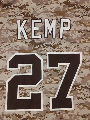 Rare MLB San Diego Padres Baseball MATT KEMP #27 Camo SGA Jersey Shirt Sz XL Cover