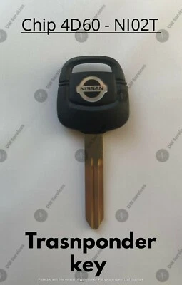 NEW! OEM Nissan Transponder Chip 4D60 Ignition Car Key Replacement NI02T N102 - Image 1 of 2