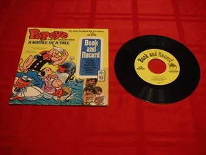 Popeye The Sailor Man A Whale Of A Tale 1973 7" 45 RPM Color Book George Peed - Imagen 1 de 13