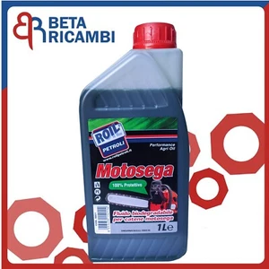 Olio Catene Motosega Lubrificante Protettivo Fluido Refrigerante Vegetale 1 L - Foto 1 di 2