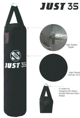 Boxsack/Sandsack Just 3S ungefüllt Schwarz (B X H)  28 X 105cm  - Bild 1 von 3