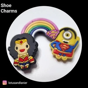 Schuh Charms "Wonder Woman/ Minion/ Super Girl" Charms 3er Set - Bild 1 von 2