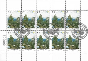 2012 Kosovo Mi. 220-1 FD-gest. Bogen Europa: Besuche - Bild 1 von 2