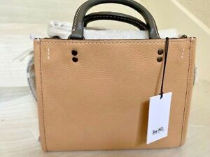 NWT Coach Rogue 25 in Beechwood Color Block Pebbled Leather 54536