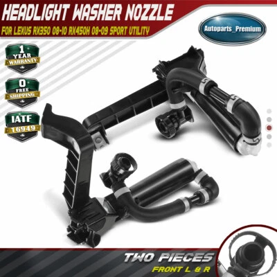 2 peças bocal de arruela de farol para Lexus RX350 RX450h 2010-2015 dianteiro esquerdo e direito - Imagem 1 de 4