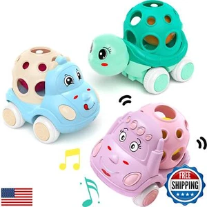 xFFFun Toy Cars for Toddler Girl Push and Go Rattle Car, Toddlers Push Cars P - Picture 1 of 5