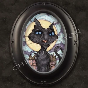 Impresión artística enmarcada de película Coraline Jones Cat firmada por Chris Oz Fulton - Imagen 1 de 2