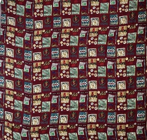 Vintage Nicole Miller 42” Square 100% Silk Scarf Forbes Magazine Pattern New - Picture 1 of 5
