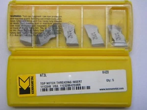 5 placas roscadas de muesca superior de Kennametal NT3L K420 - Imagen 1 de 3