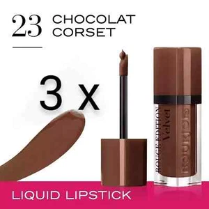 3 x Lápiz labial líquido de terciopelo Bourjois Rouge Edition ~ 23 corsé de chocolate - Imagen 1 de 1