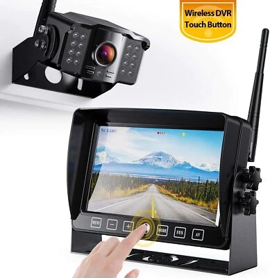 Wireless Backup Camera System 7'' Rear View Monitor For Truck RV Trailer Van Bus - Image 1 of 4