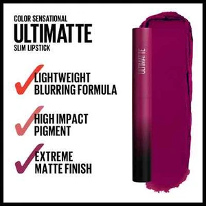 Lot Of 8 Maybelline Color Sensational Ultimatte Slim Lipstick 099 More Berry - Picture 1 of 14