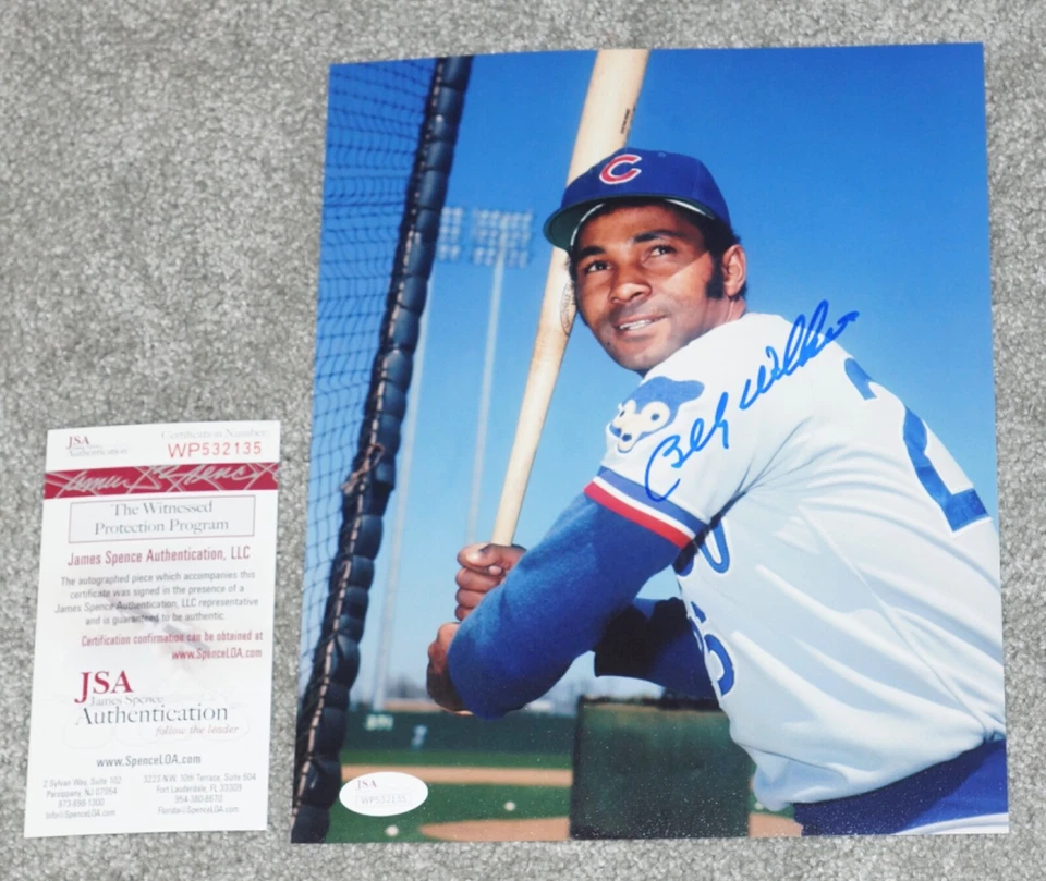 BILLY WILLIAMS Signed CHICAGO CUBS 8x10 Photo + JSA witness COA WP532135 - Image 1 of 1