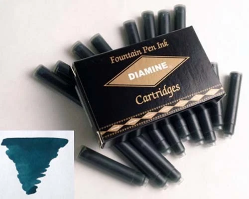 Diamine Teal Ink Cartridge For Fountain Pens 18 Per Package  DM-8052 - Image 1 of 1