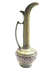 Vintage Haeger USA Pottery Long Neck Pitcher Vase Green MCM 18.25" - Picture 1 of 8