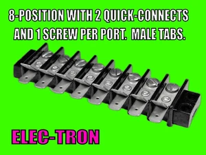 8-POSITION TERMINAL STRIP SCREWS WITH 16 QUICK-CONNS, ELECTRON 👉 GREAT ITEM 👈 - Picture 1 of 12