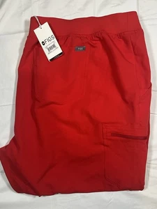 FIGS Neu Mit Etikett Pop Red Zamora Jogger Scrub Pants Limited Edition Damen 5XL - Bild 1 von 4