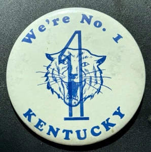 Kentucky Wildcats #1 NCAA Basketball Champions Pinback Button Pin UK 1978 - Picture 1 of 2