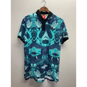 Nike Kobe Bryant Polo Verde Geométrico NBA Mamba Serpiente Top Raro Mediano - Imagen 1 de 12