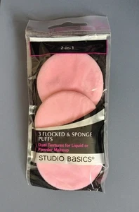 Studio Basics 3 bocanadas y esponjas maquillaje cosméticos cuidado de la piel cuidado facial 1x - Imagen 1 de 10