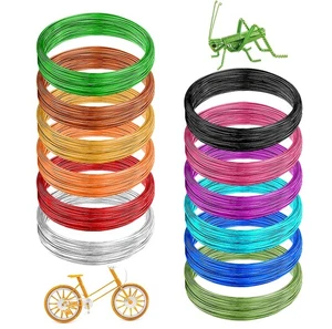 12 Rollen farbiger Aluminium Basteldraht 196,8 Fuß 18 Stärke 1 mm flexibel eloxiert - Bild 1 von 7