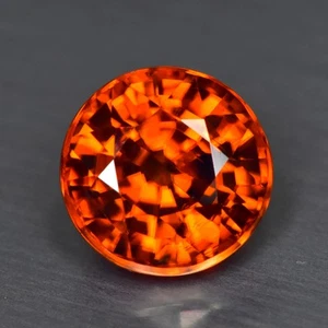 2.89Ct Round _ Vivid Red Color 100% Natural Zircon Gemstone - Picture 1 of 2