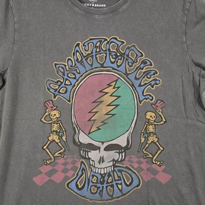 Camisa Lucky Brand Grateful Dead Para Hombres Grande Gris Calavera Informal Música Esqueletos Nueva con Etiquetas - Imagen 1 de 16